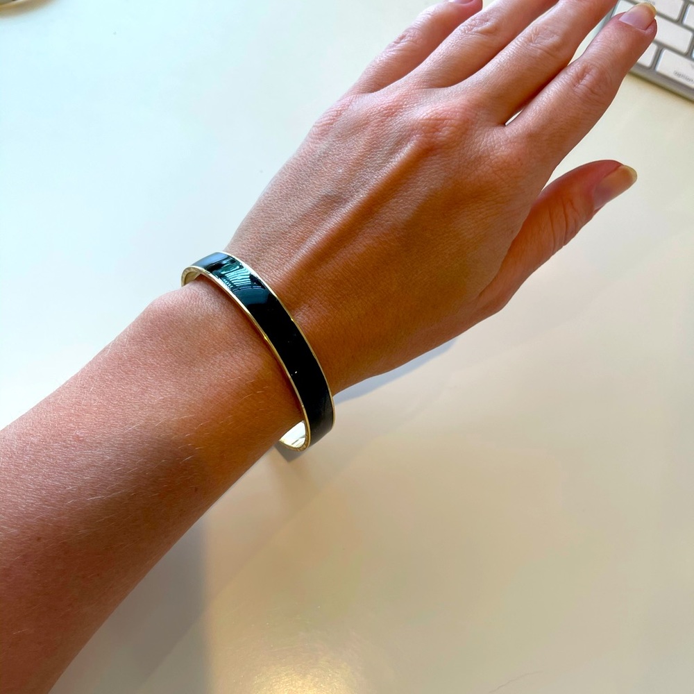 Kate Spade black and gold bangle